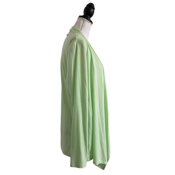 Serena Williams Twofer-Style Draped Cardigan Light Lime Green Ladies Size Large - Picture 4 of 4